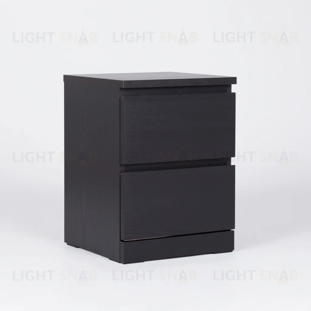 Комод Варма 2  с двумя выдвижными ящиками, цвет ясень черный S00180