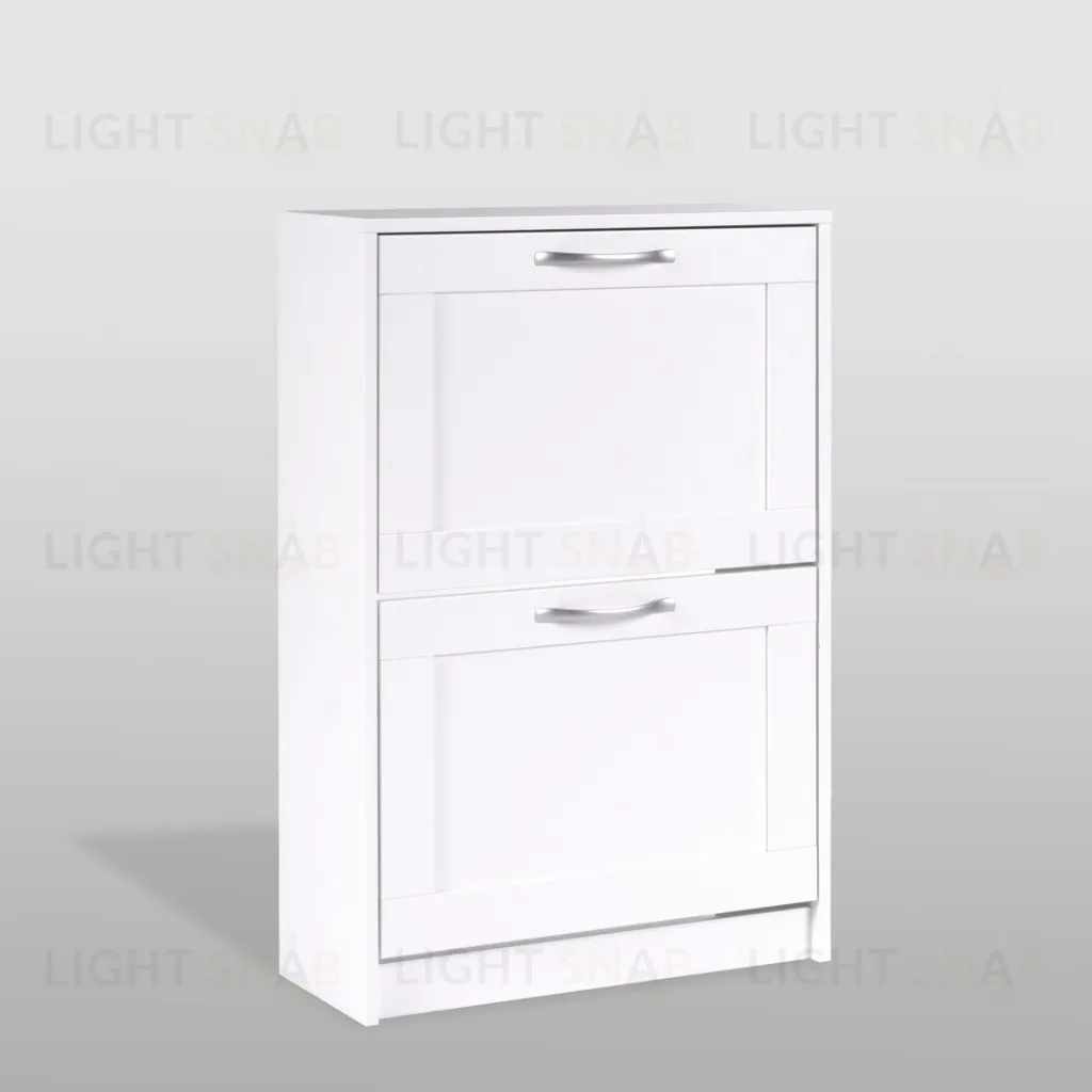 Тумба СИРИУС с двумя откидными полками для обуви, цвет белый 2.02.10.430.1