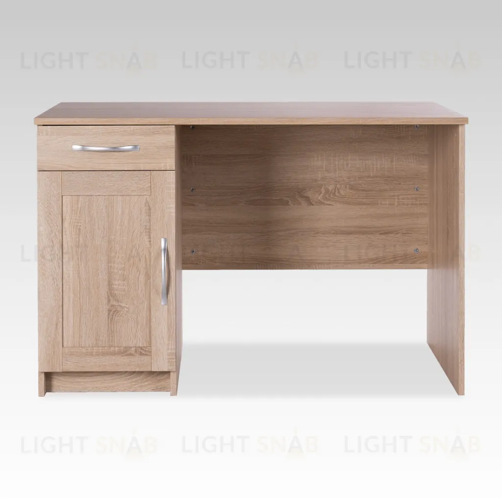 Стол КАСТОР письменный с одной тумбой и одним ящиком, цвет Дуб Сонома 2.03.06.030.3
