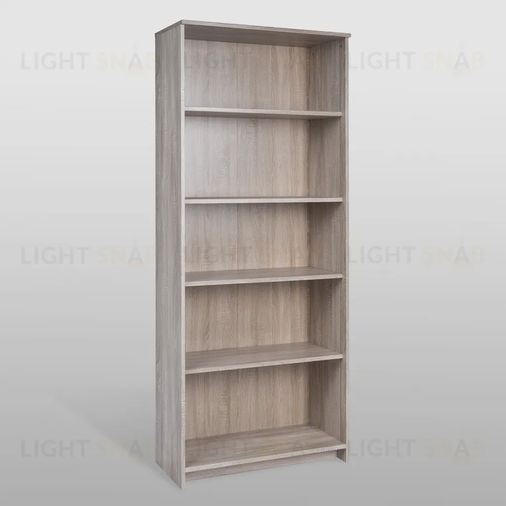 Стеллаж СИРИУС широкий, с пятью полками, цвет Дуб Сонома 2.02.07.120.3