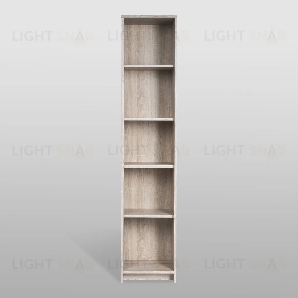 Стеллаж СИРИУС узкий, с пятью полками, цвет Дуб Сонома 2.02.07.150.3
