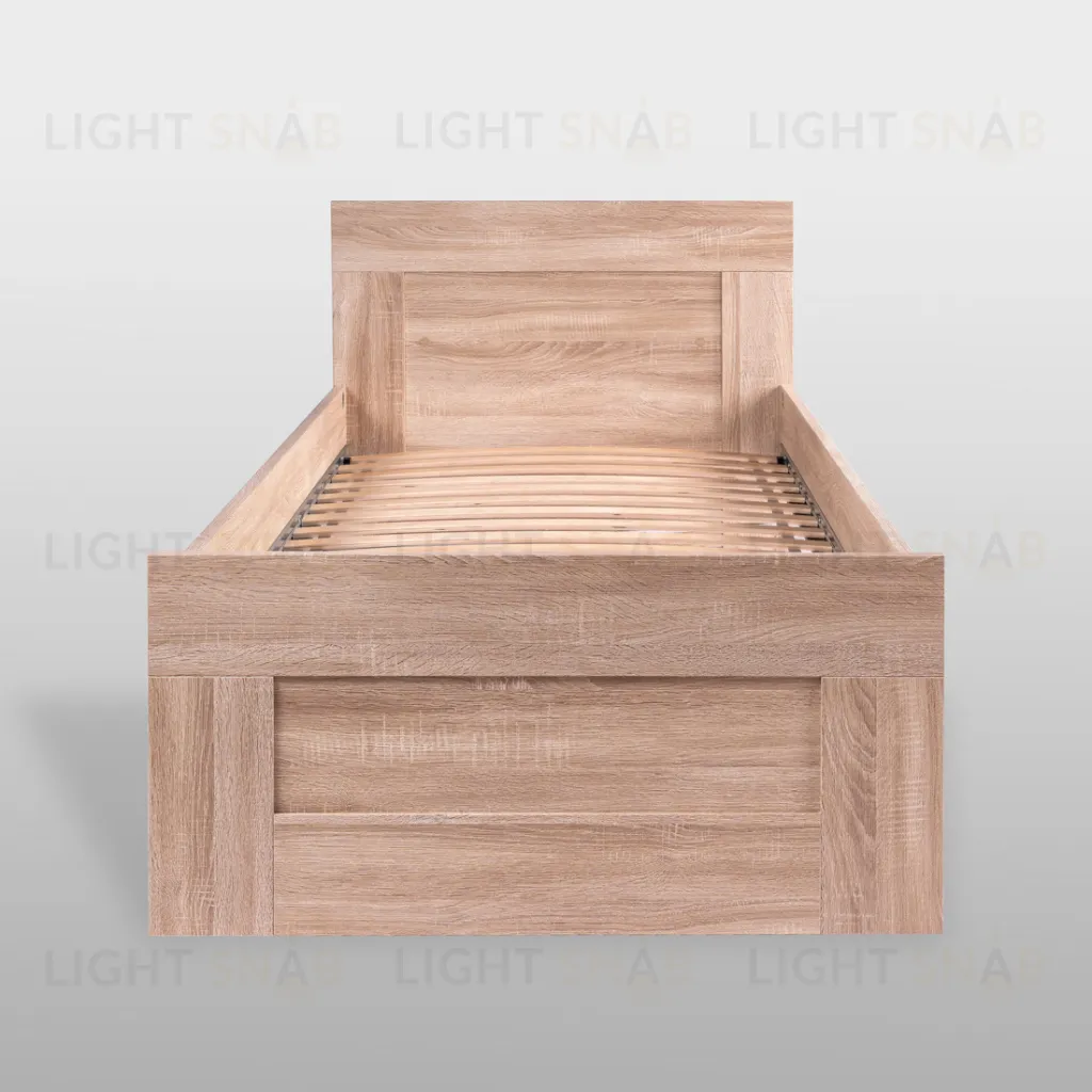 Кровать СИРИУС односпальная с ортопедическим основанием 80х200, цвет Дуб Сонома 2.02.04.160.3