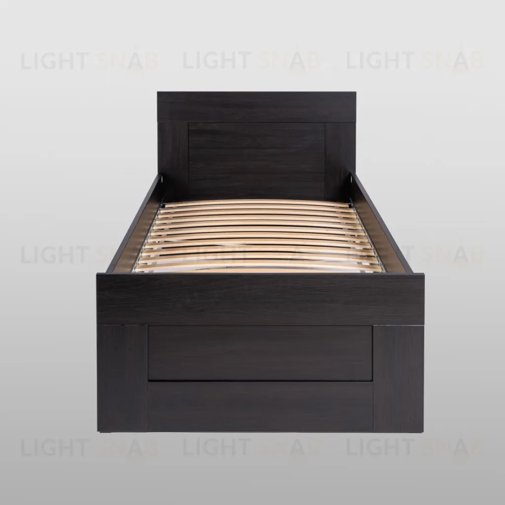 Кровать СИРИУС односпальная с ортопедическим основанием 80х200, цвет Дуб Венге 2.02.04.160.5