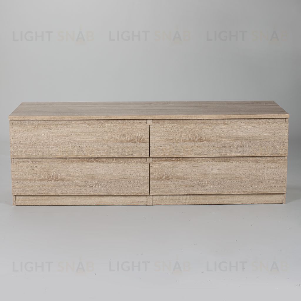 Комод МАЛЬТА низкий с четырьмя выдвижными ящиками, цвет Дуб Сонома 2.05.02.030.3