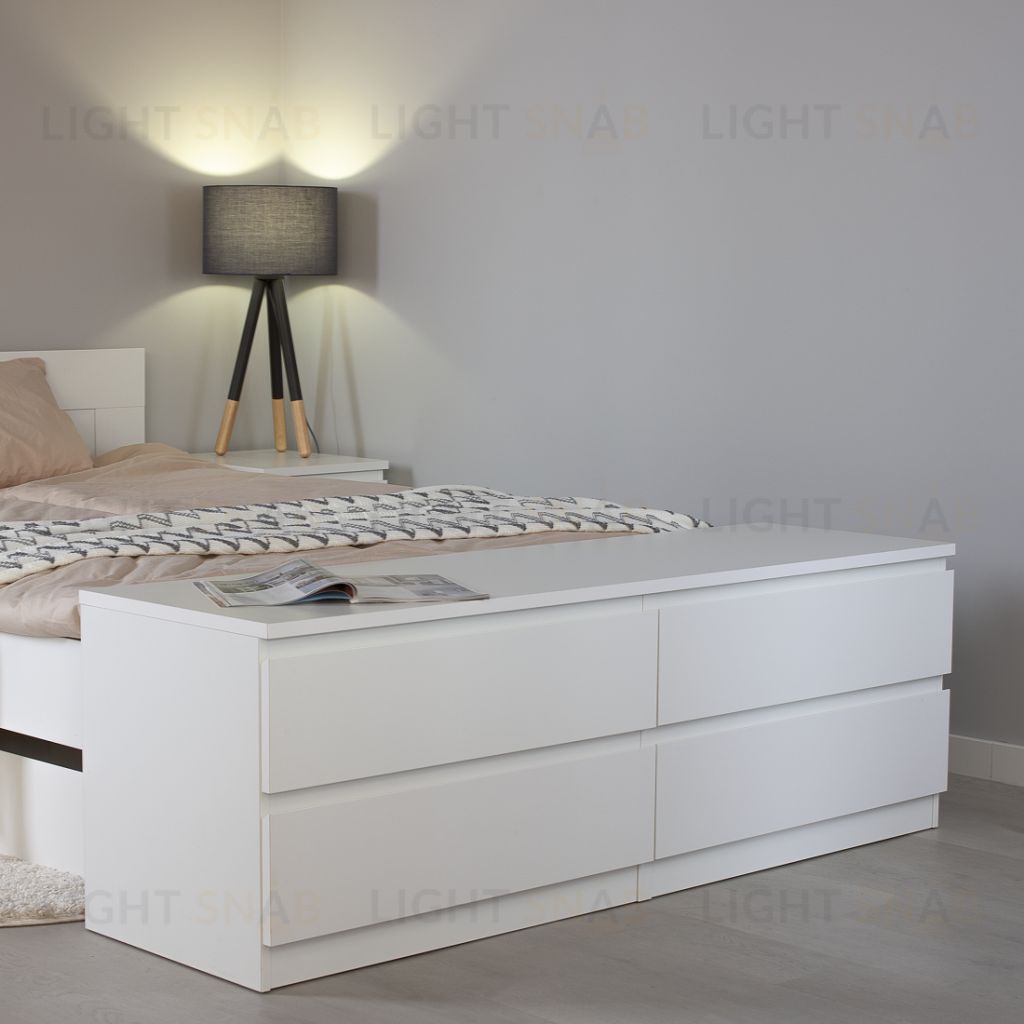 Комод МАЛЬТА низкий с четырьмя выдвижными ящиками, цвет белый 2.05.02.030.1