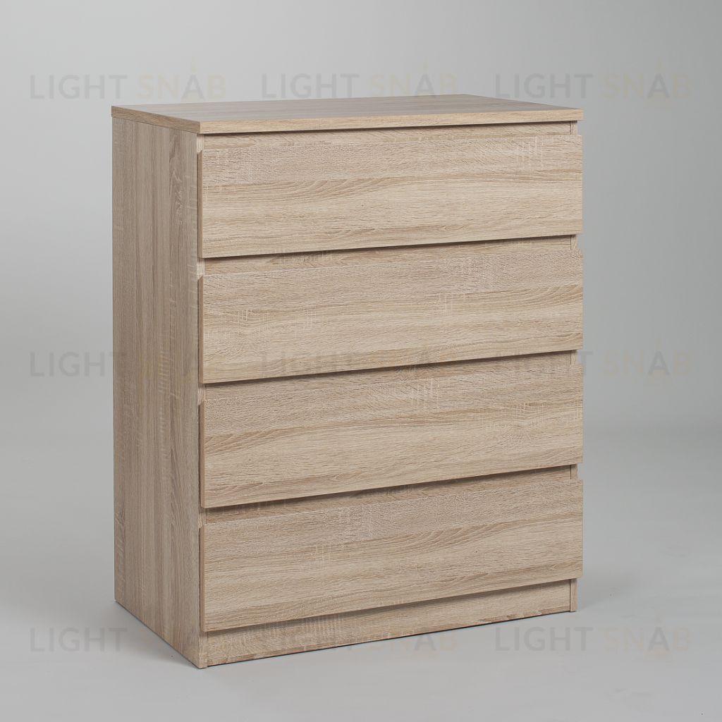 Комод МАЛЬТА высокий с четырьмя выдвижными ящиками, цвет Дуб Сонома 2.05.02.070.3