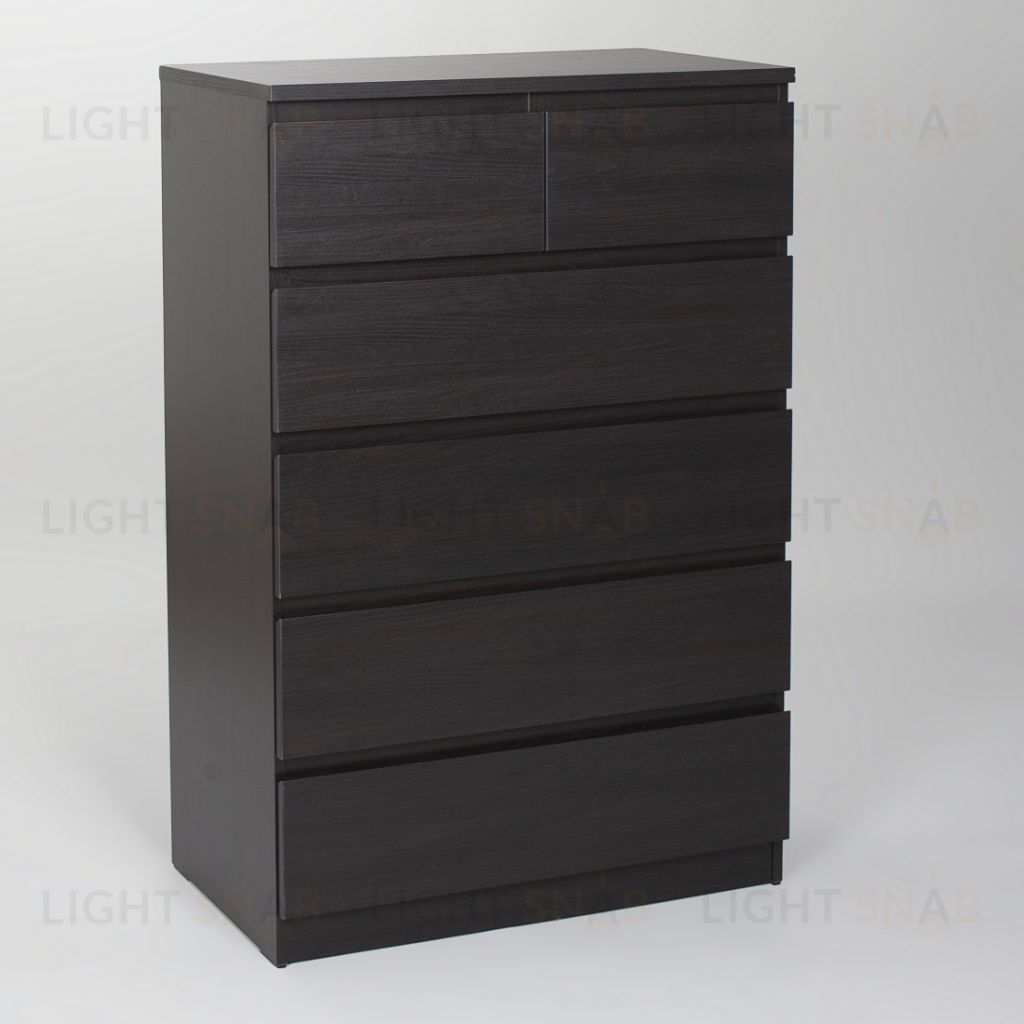 Комод МАЛЬТА высокий с шестью выдвижными ящиками, цвет Дуб Венге 2.05.02.100.5