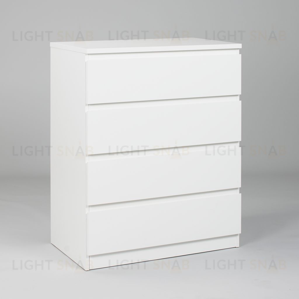 Комод МАЛЬТА высокий с четырьмя выдвижными ящиками, цвет белый 2.05.02.070.1