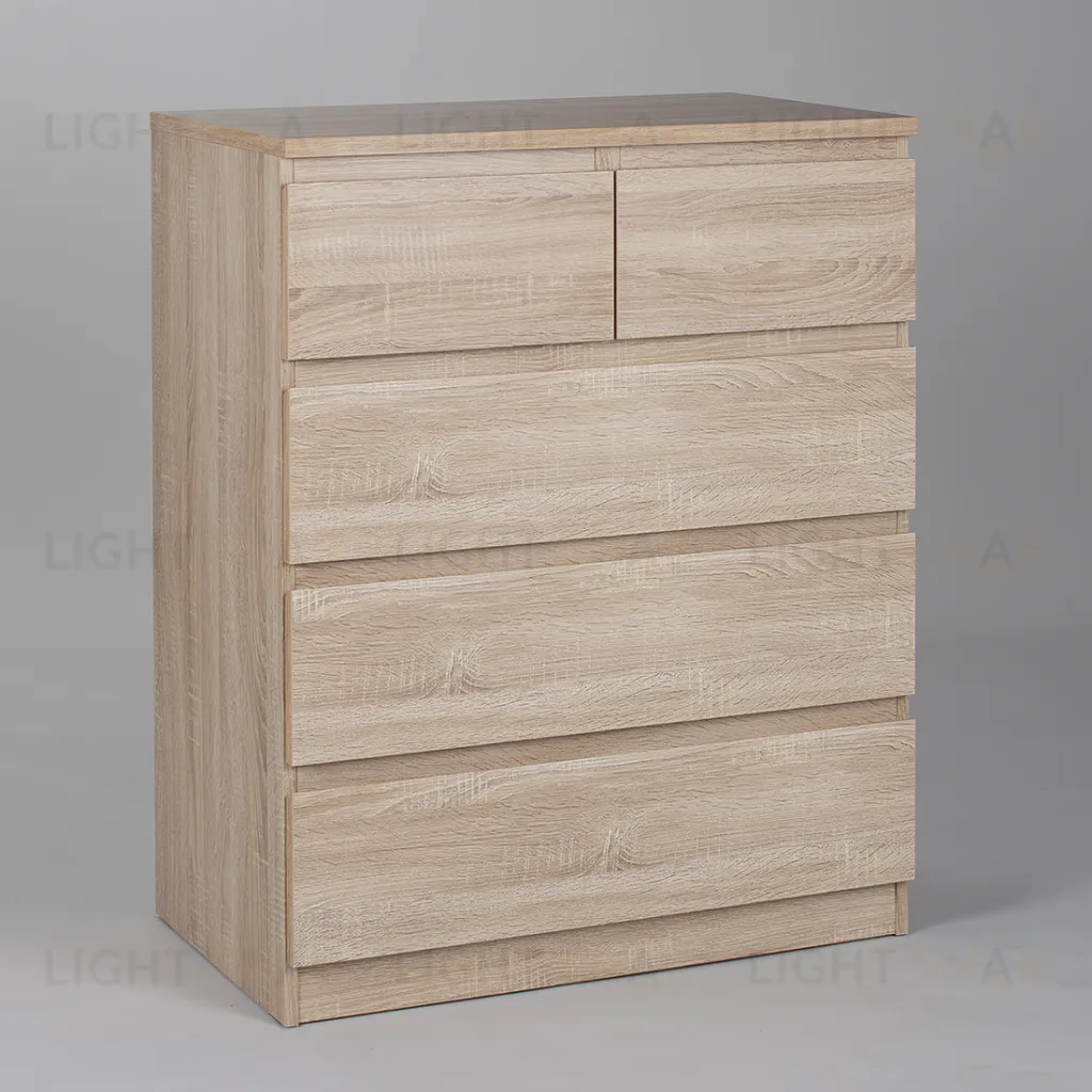 Комод МАЛЬТА высокий с пятью выдвижными ящиками, цвет Дуб Сонома 2.05.02.080.3