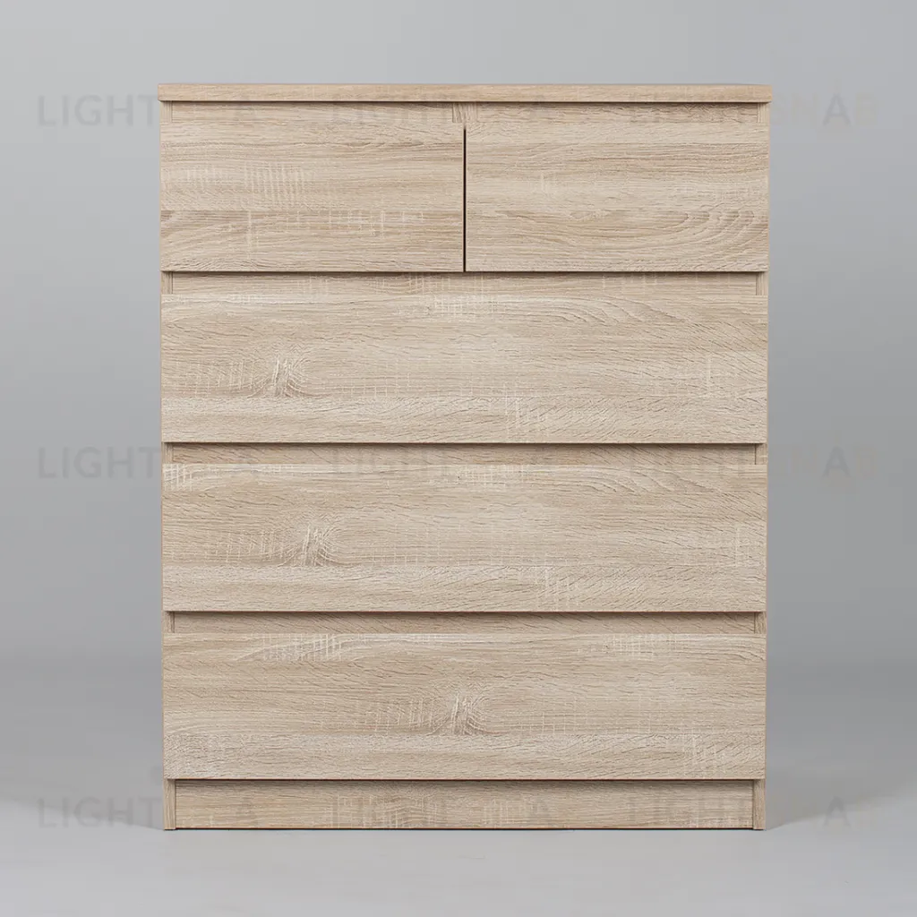 Комод МАЛЬТА высокий с пятью выдвижными ящиками, цвет Дуб Сонома 2.05.02.080.3