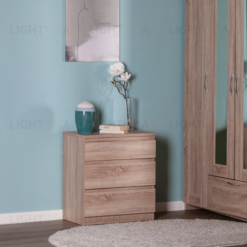 Комод КАСТОР с тремя ящиками, цвет Дуб Сонома 2.03.02.060.3