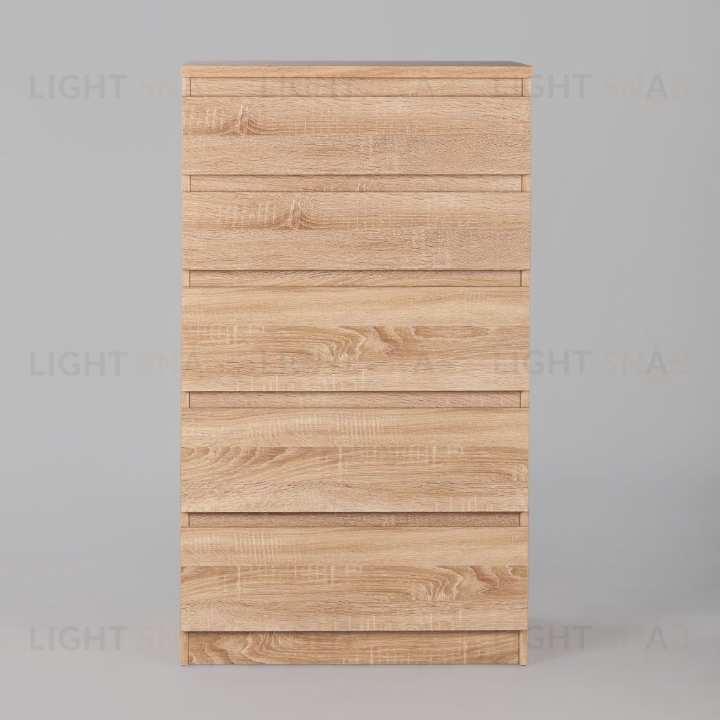 Комод КАСТОР с пятью ящиками, цвет Дуб Сонома 2.03.02.070.3