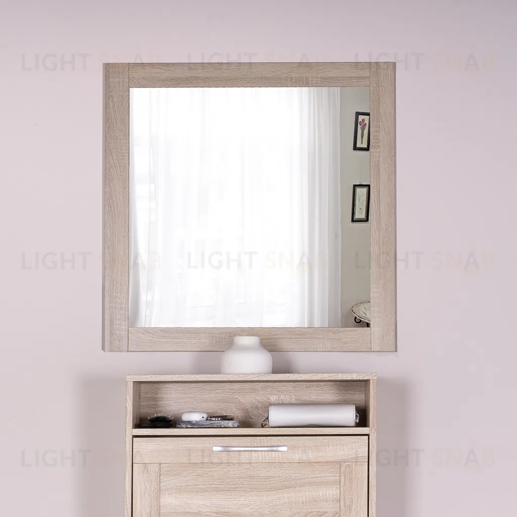 Зеркало СИРИУС квадратное настенное, цвет Дуб Сонома 2.02.12.280.3