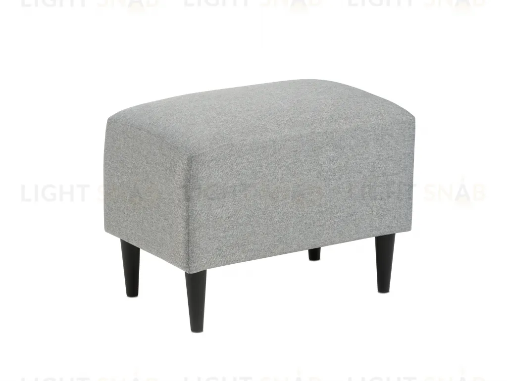 Пуф Киркас светло-серый, ткань рогожка KIRPUF MA90