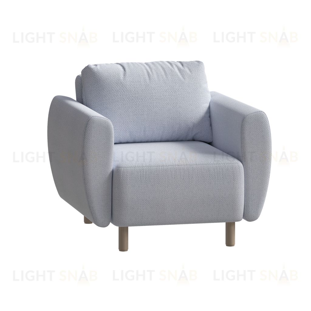 Кресло для отдыха Тулисия пастельно-голубой, ткань рогожка TULACH TW17