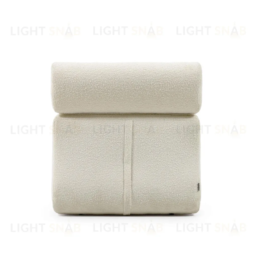 Кресло Club из белой ткани букле 110320