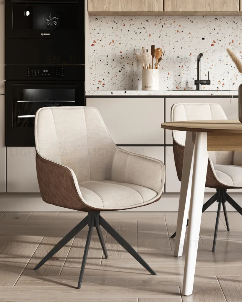 Стул обеденный Alba бежевый спинка экокожа УТ000037120