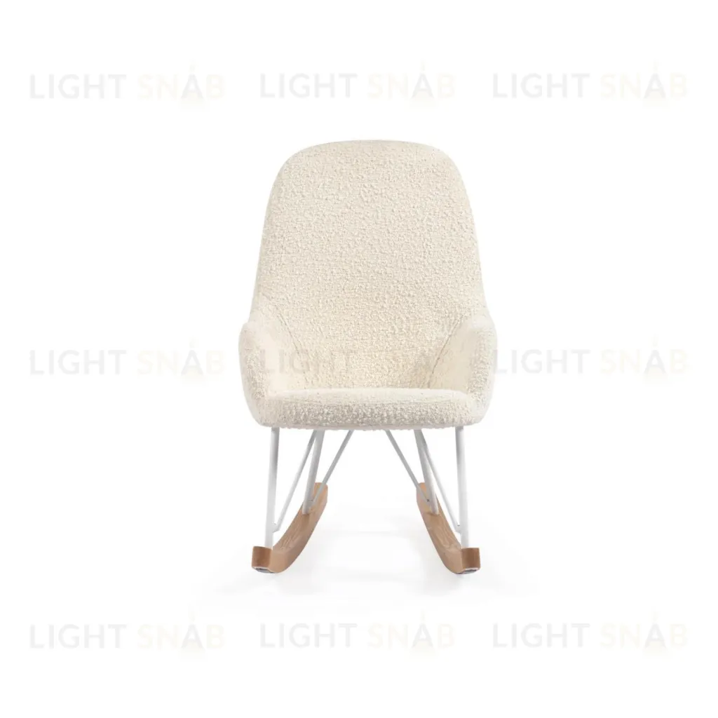 Детское кресло-качалка Joey из белой ткани букле 108750