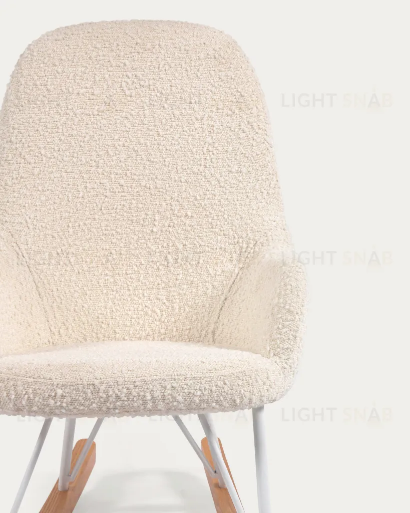 Детское кресло-качалка Joey из белой ткани букле 108750