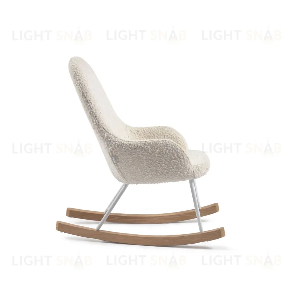 Детское кресло-качалка Joey из белой ткани букле 108750