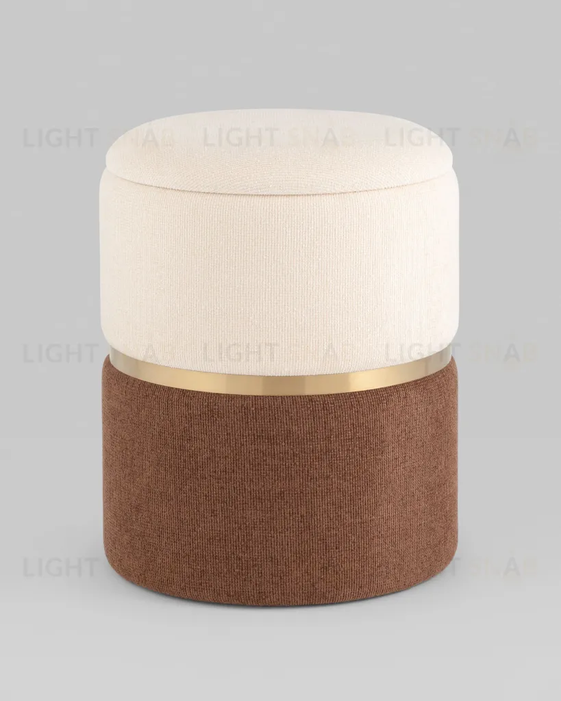 Пуф Кэрри с ящиком шенилл коричневый УТ000036809