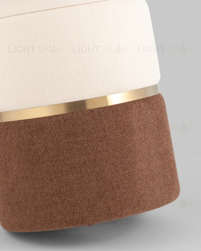 Пуф Кэрри с ящиком шенилл коричневый УТ000036809