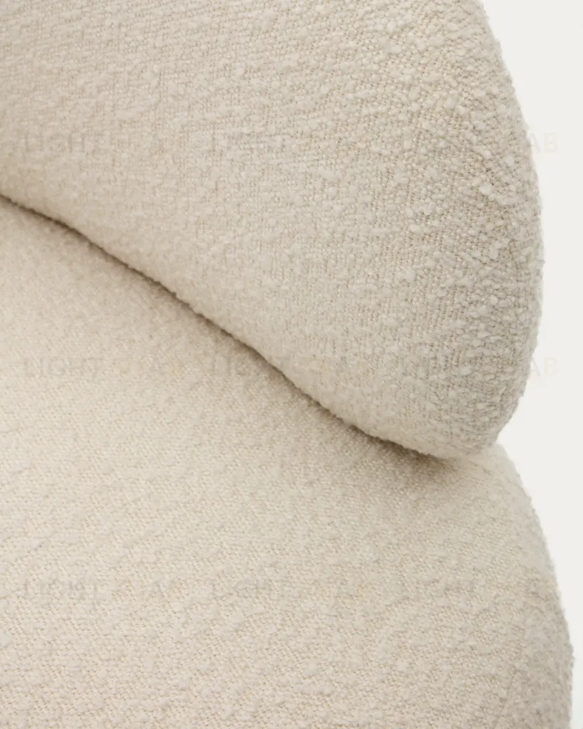 Luisa Кресло из белого флиса с ножками из массива бука 174958