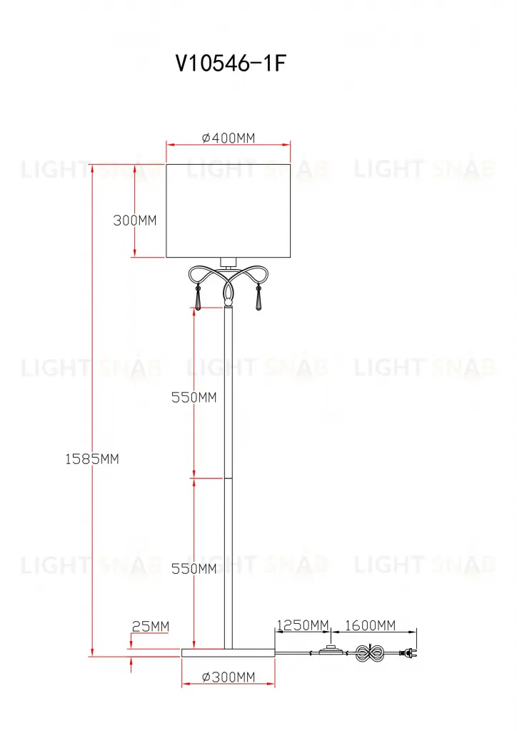 Торшер Moderli V10546-1F Chilly УТ000036695