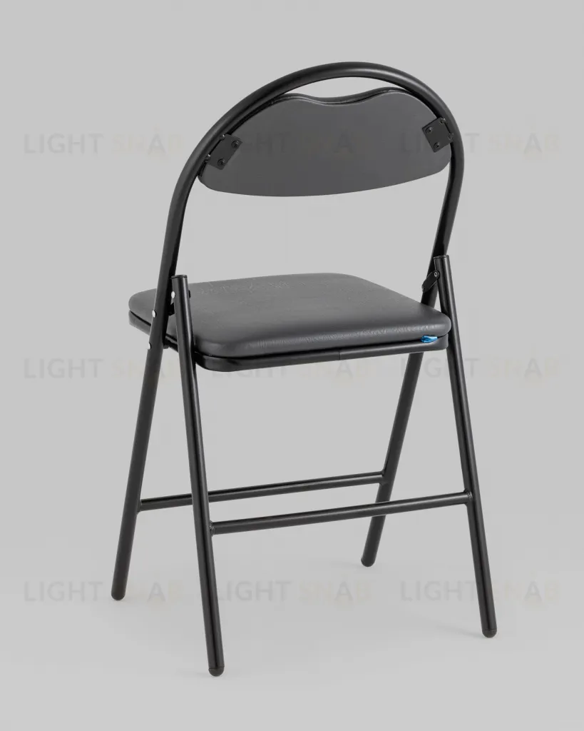 Стул складной Hagen экокожа серый каркас черный УТ000036848