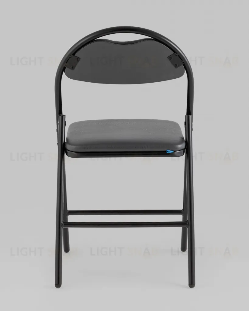 Стул складной Hagen экокожа серый каркас черный УТ000036848