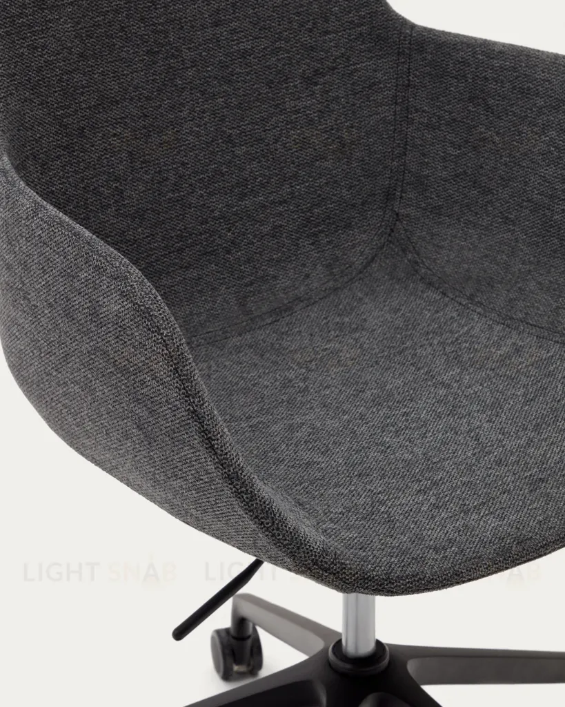 Рабочее кресло Tissiana темно-серого цвета, алюминиевые ножки с черной матовой отделкой 175086