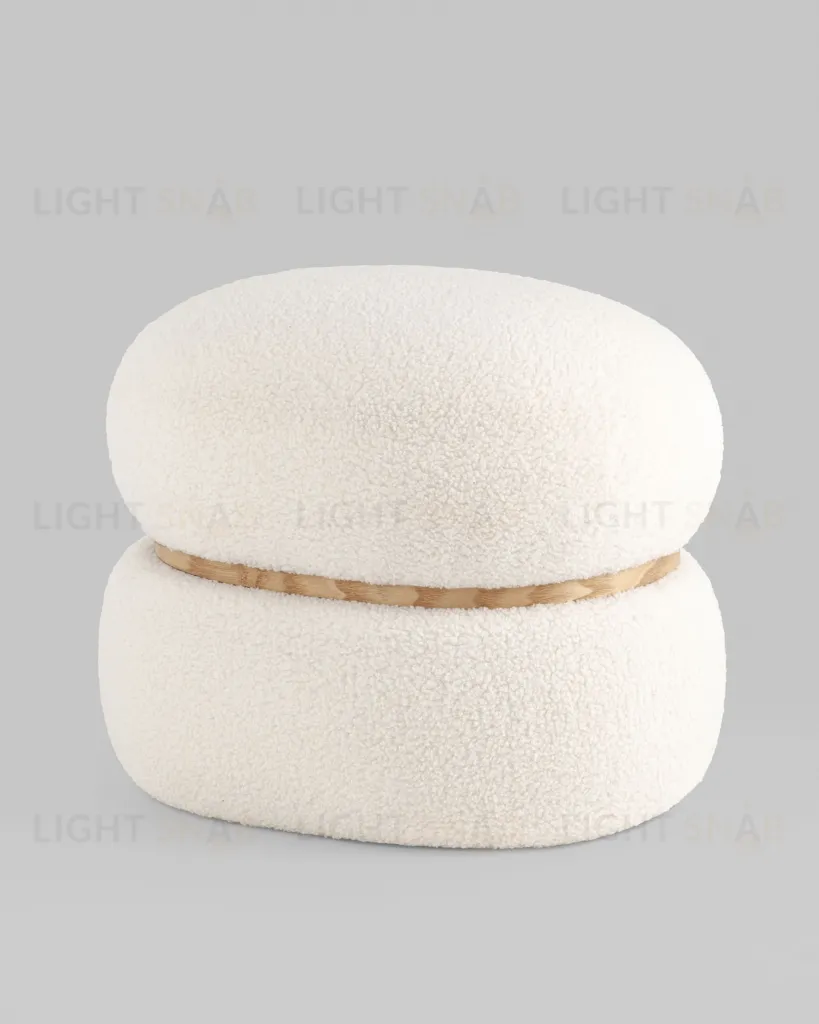 Пуф Полли L тедди белый УТ000036428