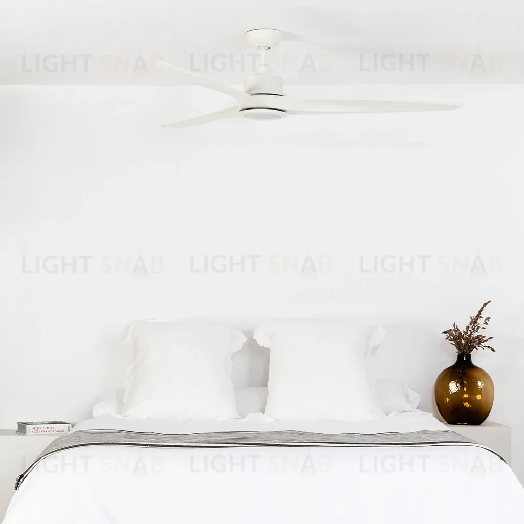 Белый потолочный вентилятор Tonic LED с двигателем постоянного тока 116131