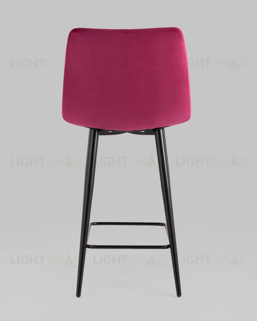 Стул полубарный Джанго велюр винный высота сиденья 60 см УТ000036034