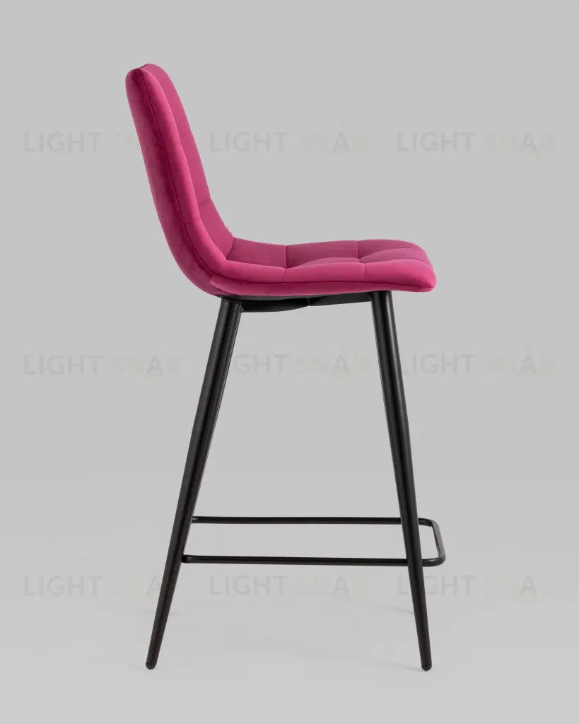 Стул полубарный Джанго велюр винный высота сиденья 60 см УТ000036034