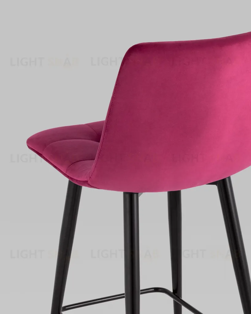 Стул полубарный Джанго велюр винный высота сиденья 60 см УТ000036034