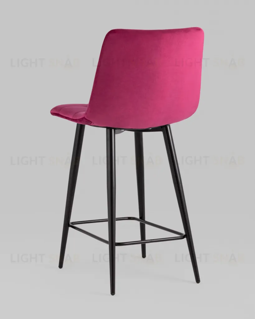 Стул полубарный Джанго велюр винный высота сиденья 60 см УТ000036034