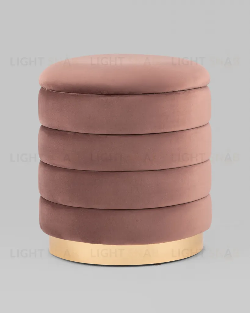 Пуф Франсис с ящиком велюр пыльно-розовый УТ000035899