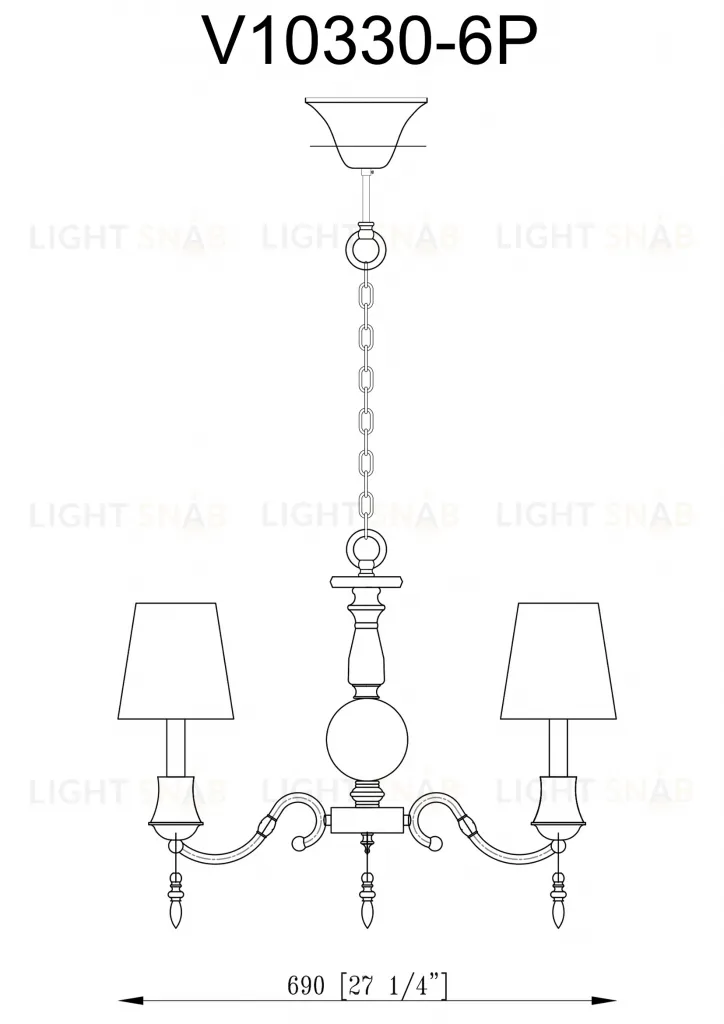 Люстра подвесная Moderli V10330-6P Bingo УТ000034922