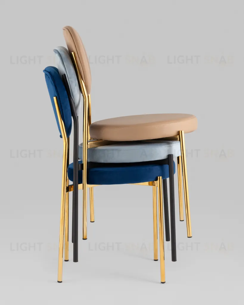 Стул Барбара NEW экокожа бежевая золотые ножки УТ000037627