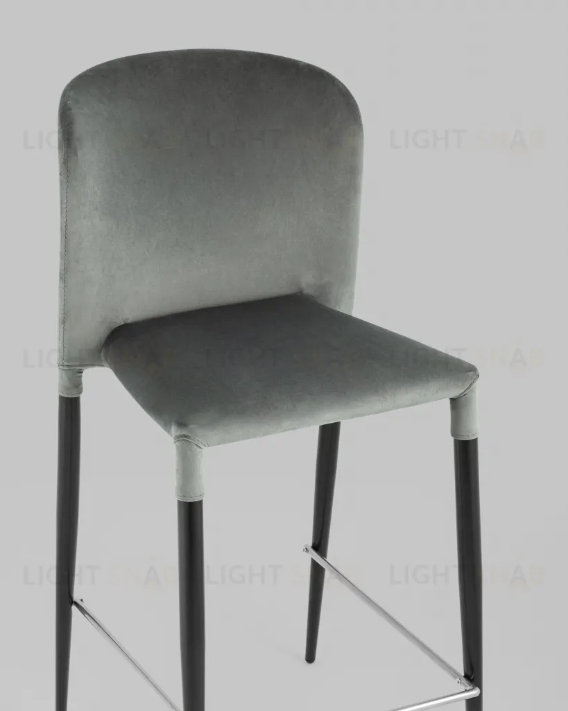 Стул полубарный Лори велюр серый УТ000035314
