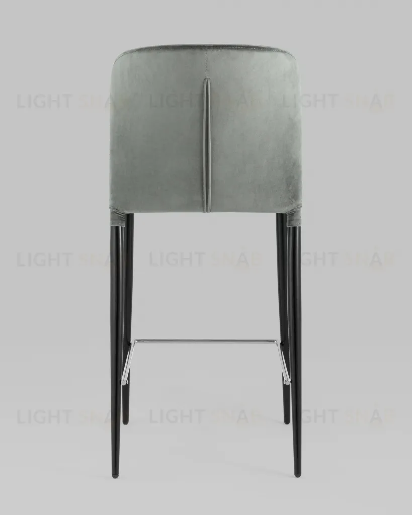 Стул полубарный Лори велюр серый УТ000035314