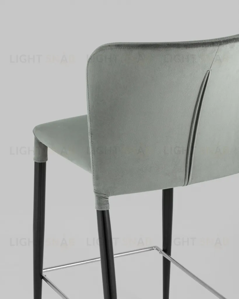Стул полубарный Лори велюр серый УТ000035314