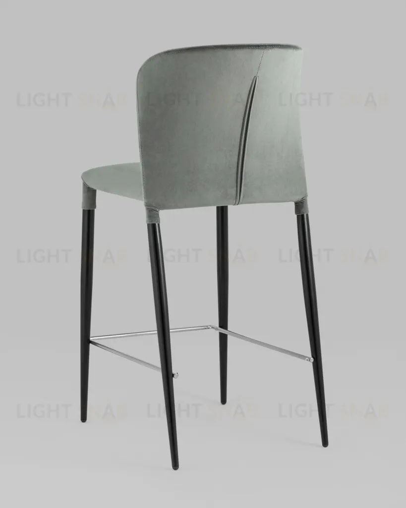Стул полубарный Лори велюр серый УТ000035314