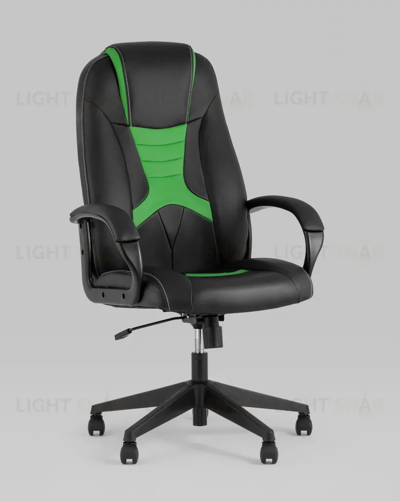 Кресло игровое TopChairs ST-CYBER 8 черный/салатовый УТ000035043