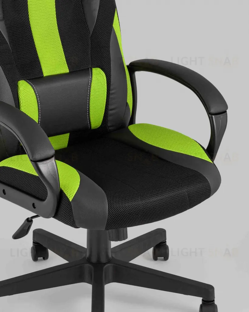 Кресло игровое TopChairs ST-CYBER 9 черный/зеленый УТ000034844