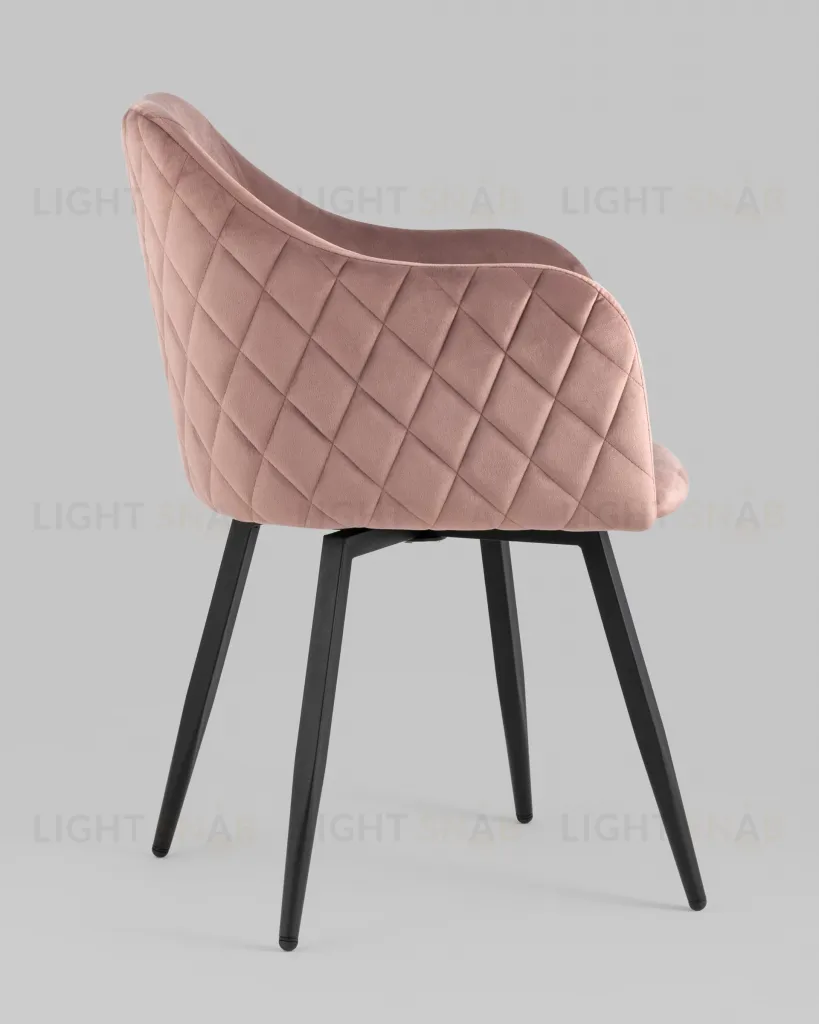 Стул Ника вращающийся велюр пыльно-розовый УТ000031328