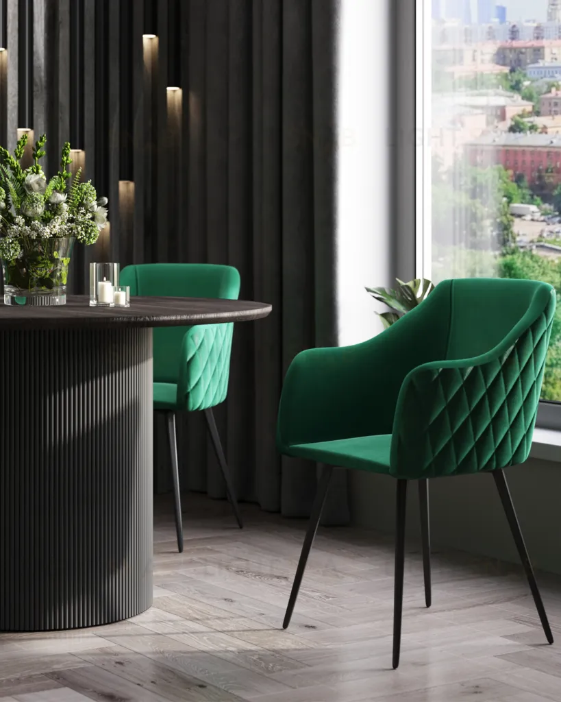 Стул Ника вращающийся велюр изумрудный УТ000031326