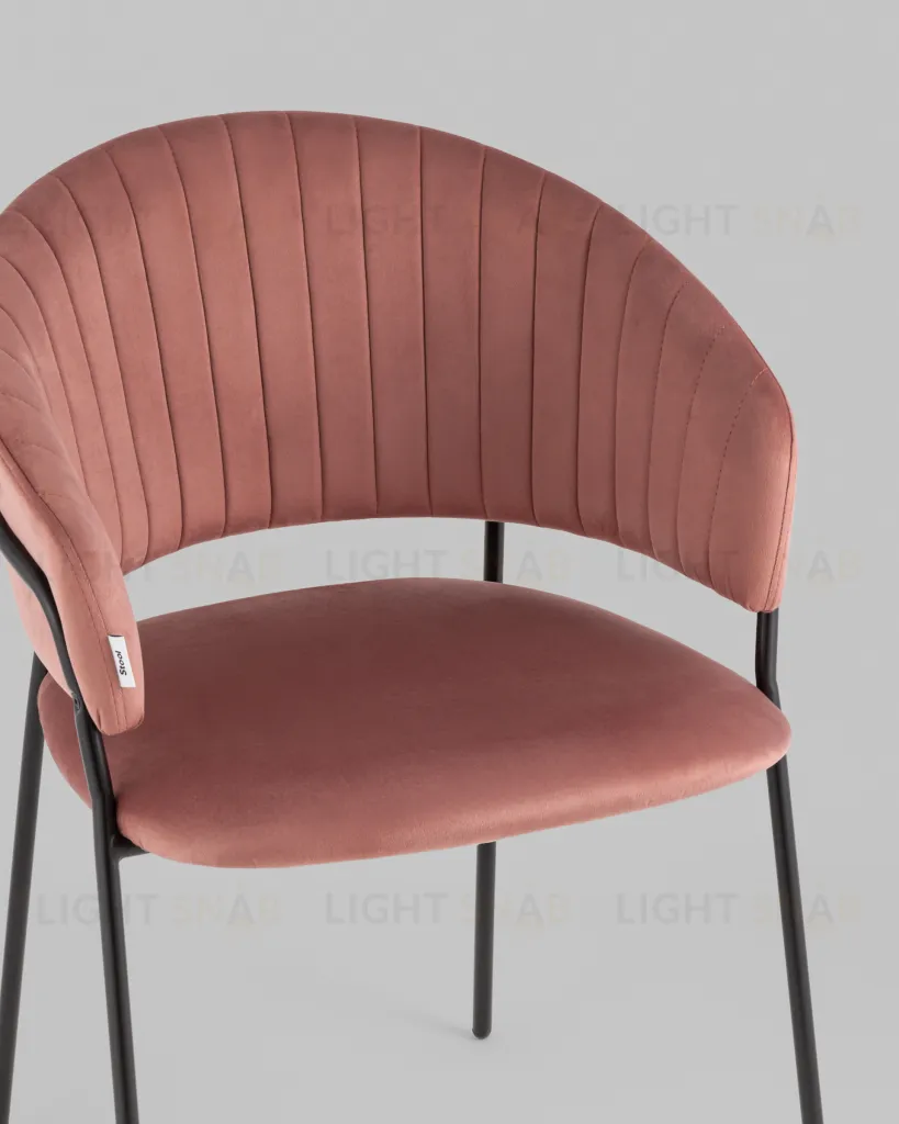 Стул Бруно велюр пыльно-розовый УТ000037665