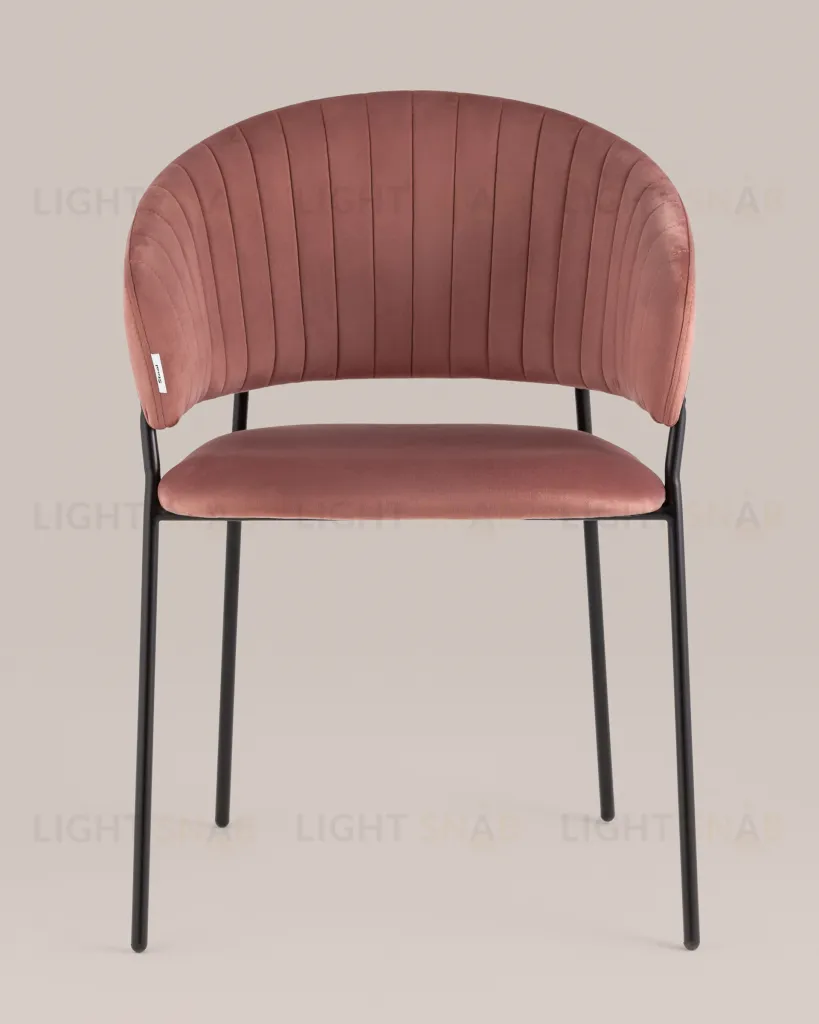 Стул Бруно велюр пыльно-розовый УТ000037665